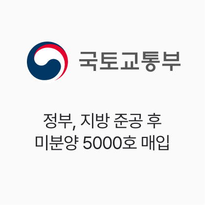 국토교통부, 정부, 지방 준공 후 미분양 5000호 매입